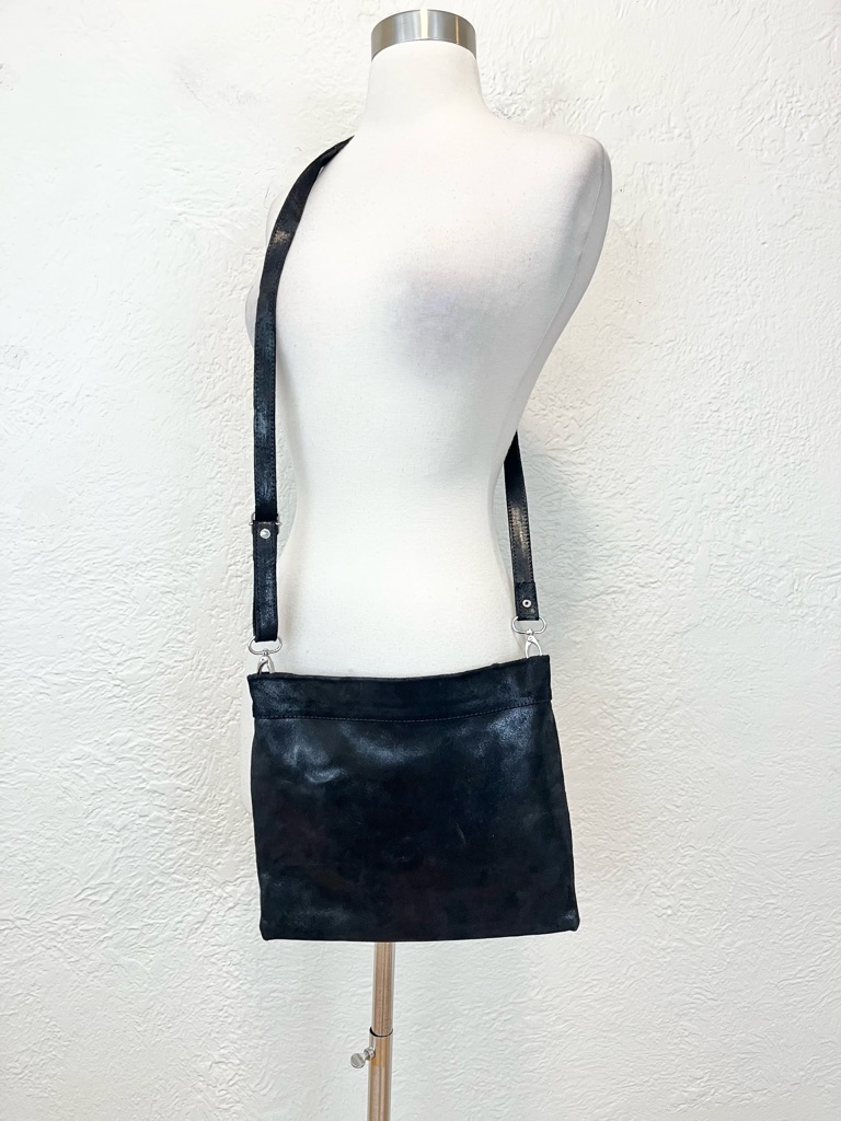 Cofi Leather Bag Mollie Convertible Crossbody Clutch Black